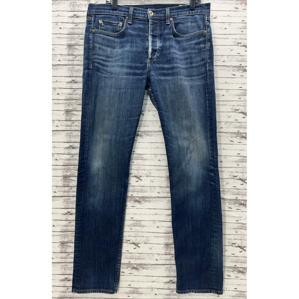 rag & bone Men's Slim Straight Blue Jeans
